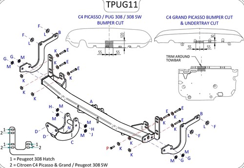 Towtrust fixed flange towbar - towtrust,