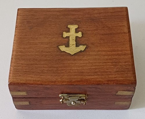 Small wooden trinket box - wooden,