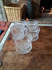 Cut Glass Footed Dessert Bowl or Cup Set of 5