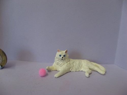 Dolls house painted cat - dolls,