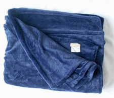 Cozee Home Velvety Navy/Blue Throw 88" x 60"