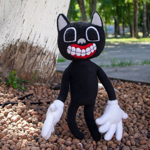 Cartoon cat plush toy black - cat,