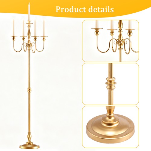 Metal arm floor candle - 5,