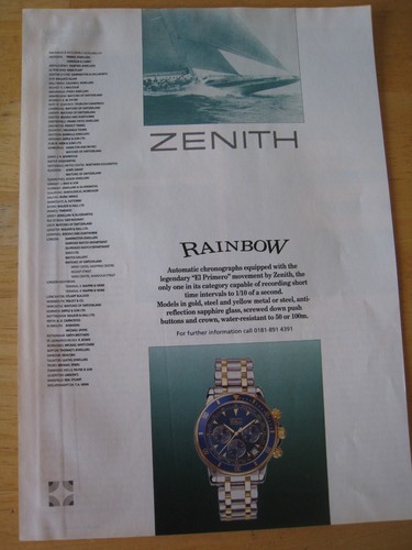 Zenith rainbow automatic - zenith,