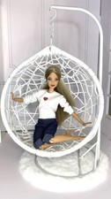 1:6 Dollhouse Furniture Boss Lady Hanging Swing Bubble Chair & Carpet by Eledoll