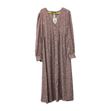 Pink floral print maxi dress