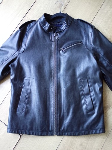 Mens leather jacket - m&s, medium