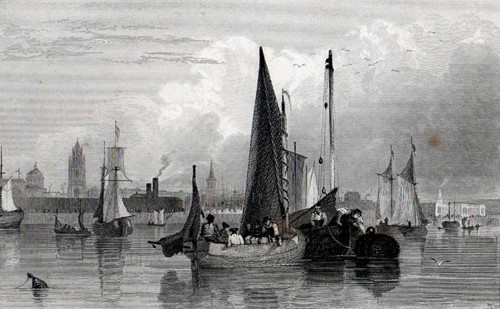 Liverpool from the mersey - from,