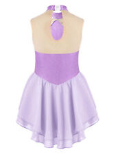 UK Kids Girls Sleeveless Sequins Flower Leotard Tutu Skirted Dance Costume Dress