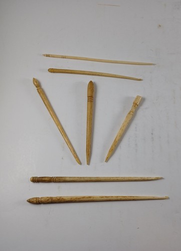 Antique vintage bone bodkins - 7,
