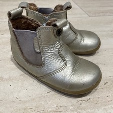 Bobux Step Up Barefoot Boots Metallic Champagne Colour EU22