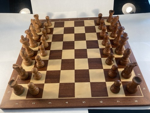 Wooden chess set weighted - chess,