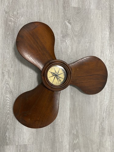 Wooden propeller clock - wooden,