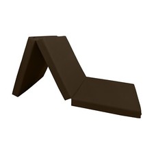 Brown Trifold Foam Bed