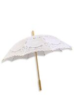 Vintage White Summer Lace Wedding Parasol Bridal Photo Shoot Sun Umbrella - Brid