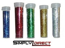 Glitter Shaker Pot x 5 Pots - Red Blue Gold Silver Green 10g Tubs