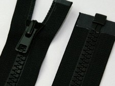 Black Chunky Plastic Teeth Zip