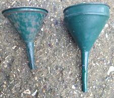 Vintage Metal Oil Funnels Green Copper Brass Various Sizes Shapes