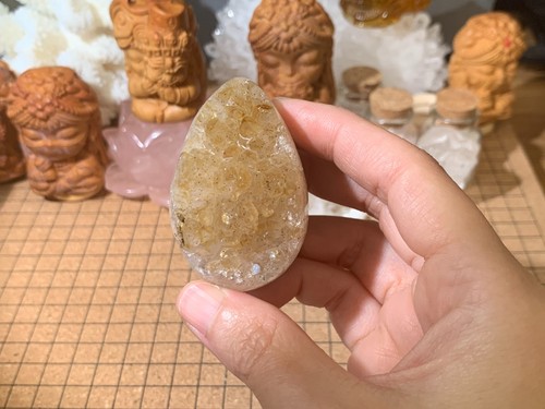 Small natural citrine geode - small,