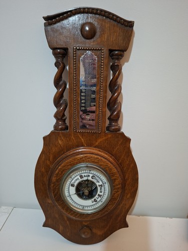 Vintage wall barometer - vintage, with