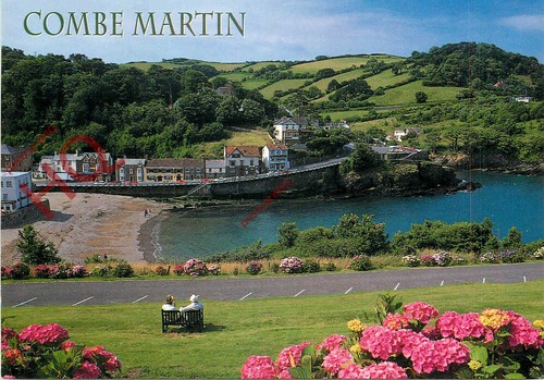 Picture postcard combe martin - postcard-:combe,