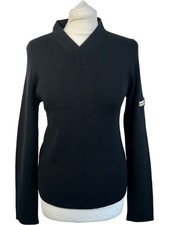 Stone Island 100% Wool Black Long Sleeve Jumper (Size M)