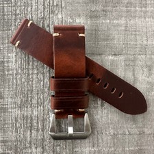 24mm Distressed Brown Leather