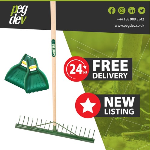 Tooth metal landscape rake - 18,