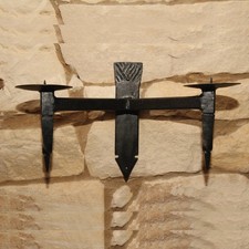 Rustic Iron candle holder old