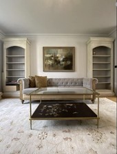 Cream beige large  Hand Knotted Wool Rug From Frith Rugs RRP£6500