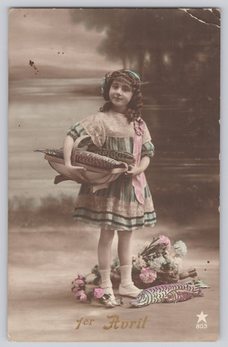 Postcard french fantasy fish - french,