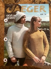 Women’s Knitting Patterns Jumpers & Hat In Naturgarn Yarn 34-44” Jaeger 3018