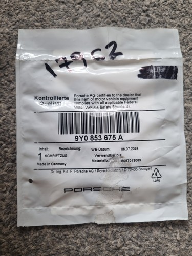 Genuine porsche badge - s, '