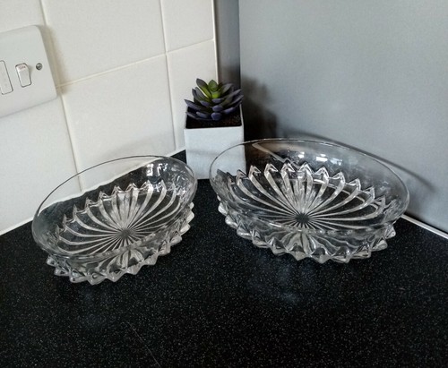 Vintage oval clear pressed - vintage,