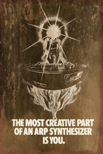 Arp Synthesizer Music Advertisement Retro metal wall sign plaque, electronics