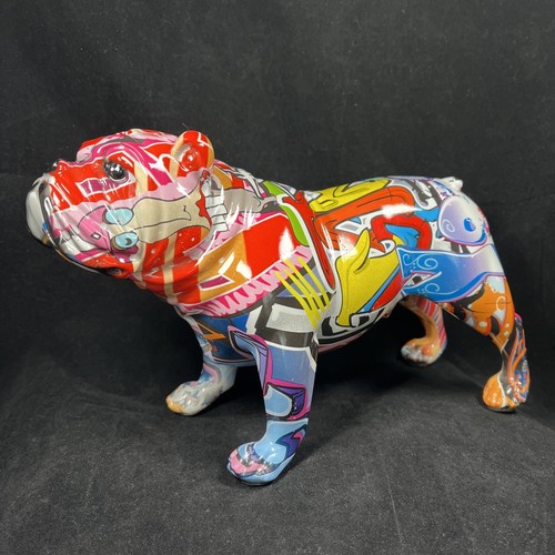 Graffiti printed bulldog - printed,