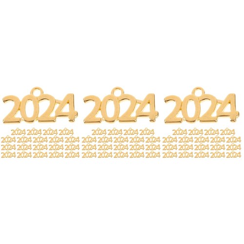 60pcs 2024 golden - 2024, alloy