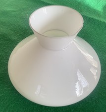 Antique Oil Lamp White Opaline Glass Shade 9in Diameter x 7in high  No 8