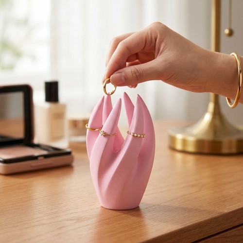 Hand shaped ring display - hand-shaped,
