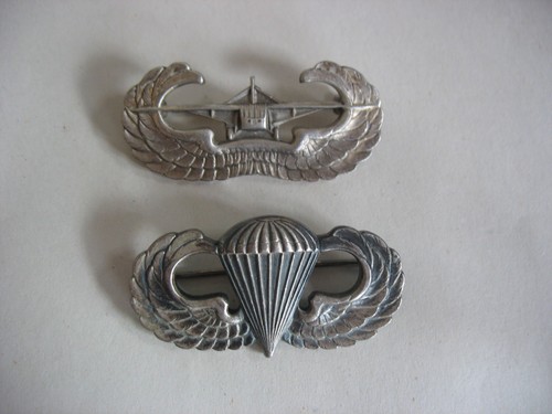 Sterling pins vintage army - sterling,
