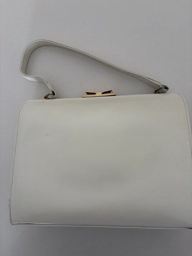 Waldybag vintage white leather - white,