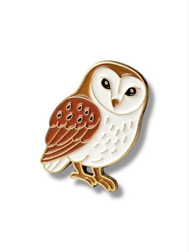 Barn owl pin badge - pin,