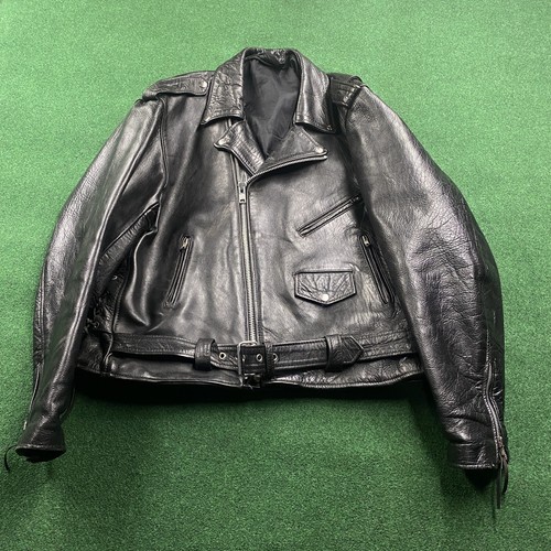 Vintage leather jacket mens - leather, 52