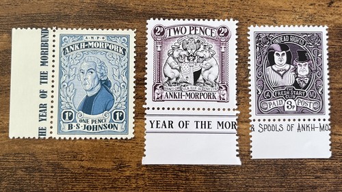 Discworld stamps edges new - stamps, 3