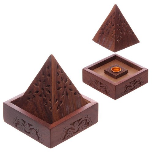 Sheesham wood pyramid incense - sheesham,
