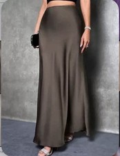 Full Length Satin Skirt For