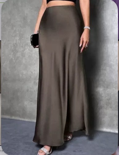Full length satin skirt for - full,