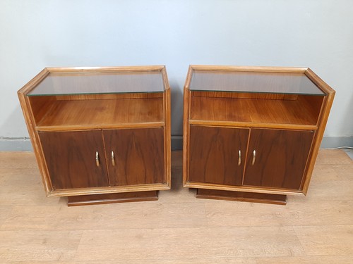 Pair italian walnut art - a,