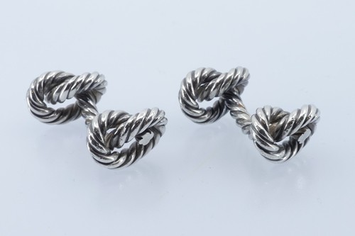 Hermès cufflinks cordage - /,