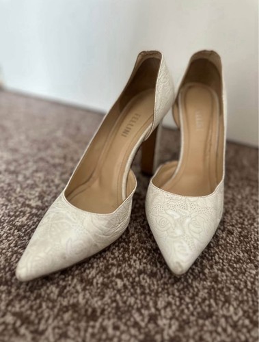 Fellini white leather embossed - fellini,